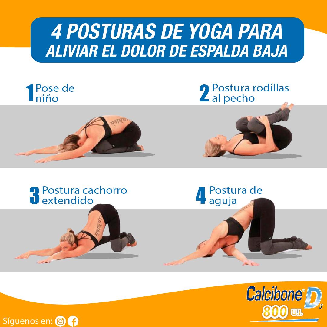 4 posturas de yoga para aliviar el dolor de espalda baja - Farmakonsuma
