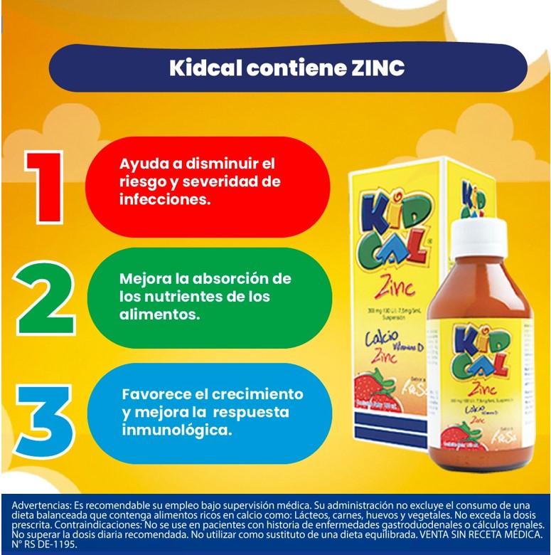 Kidcal contiene Zinc - Farmakonsuma